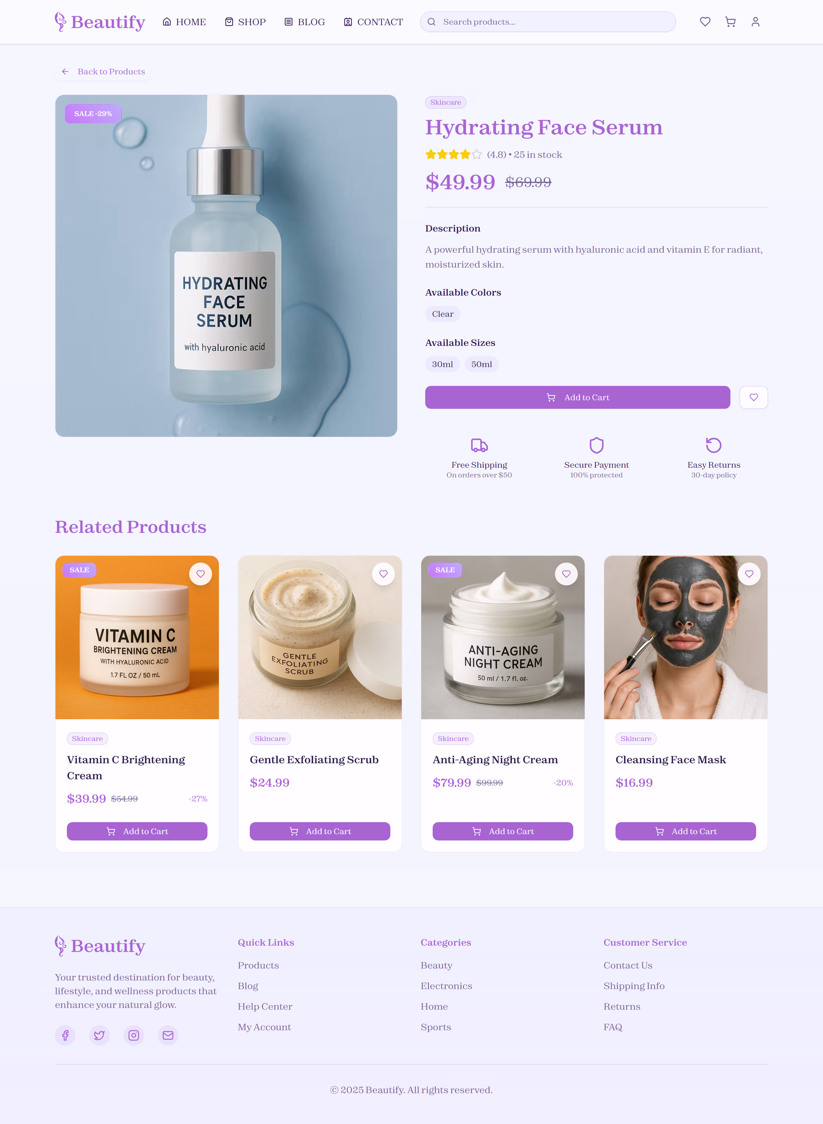 Beautify large screen preview