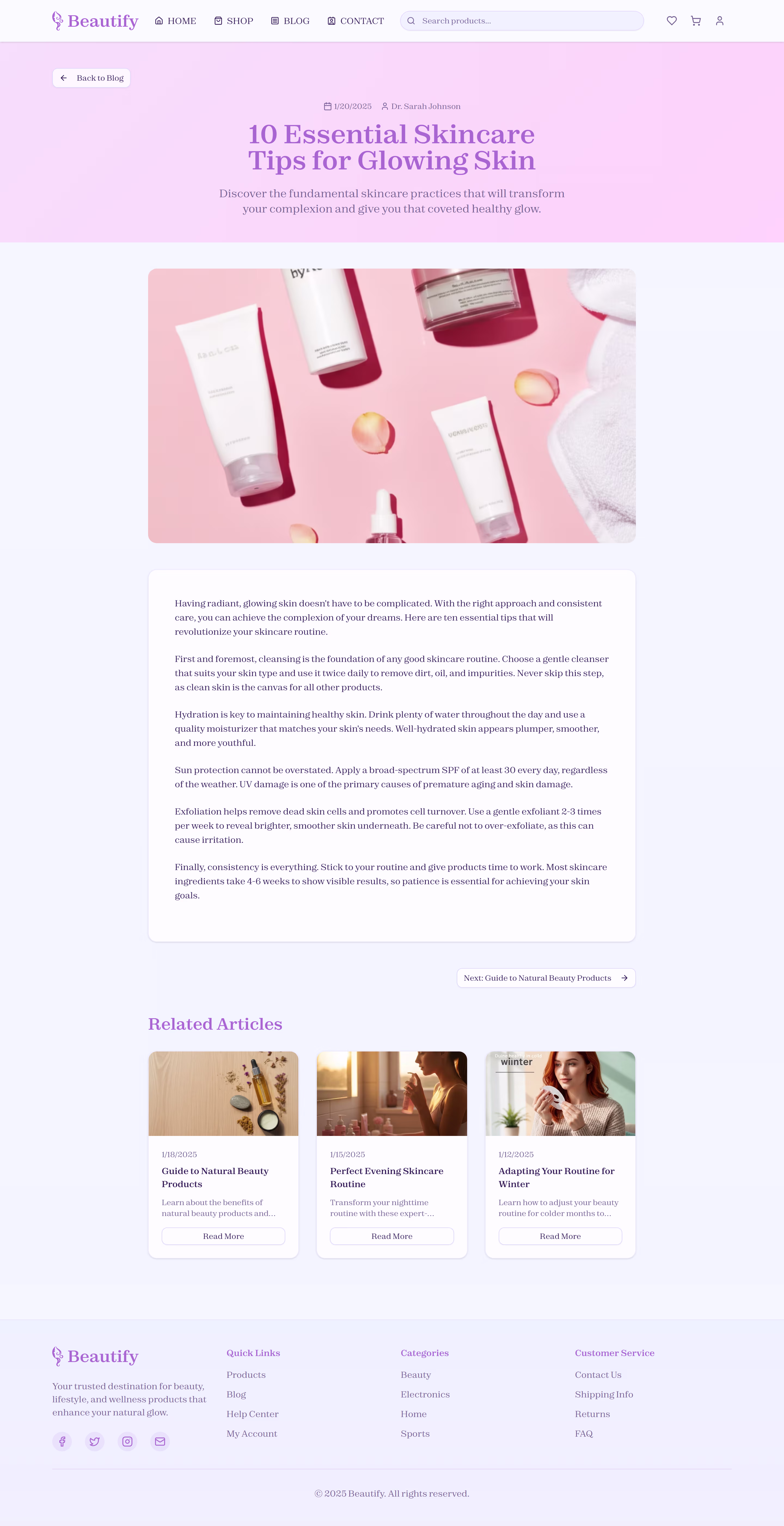 Beautify large screen preview