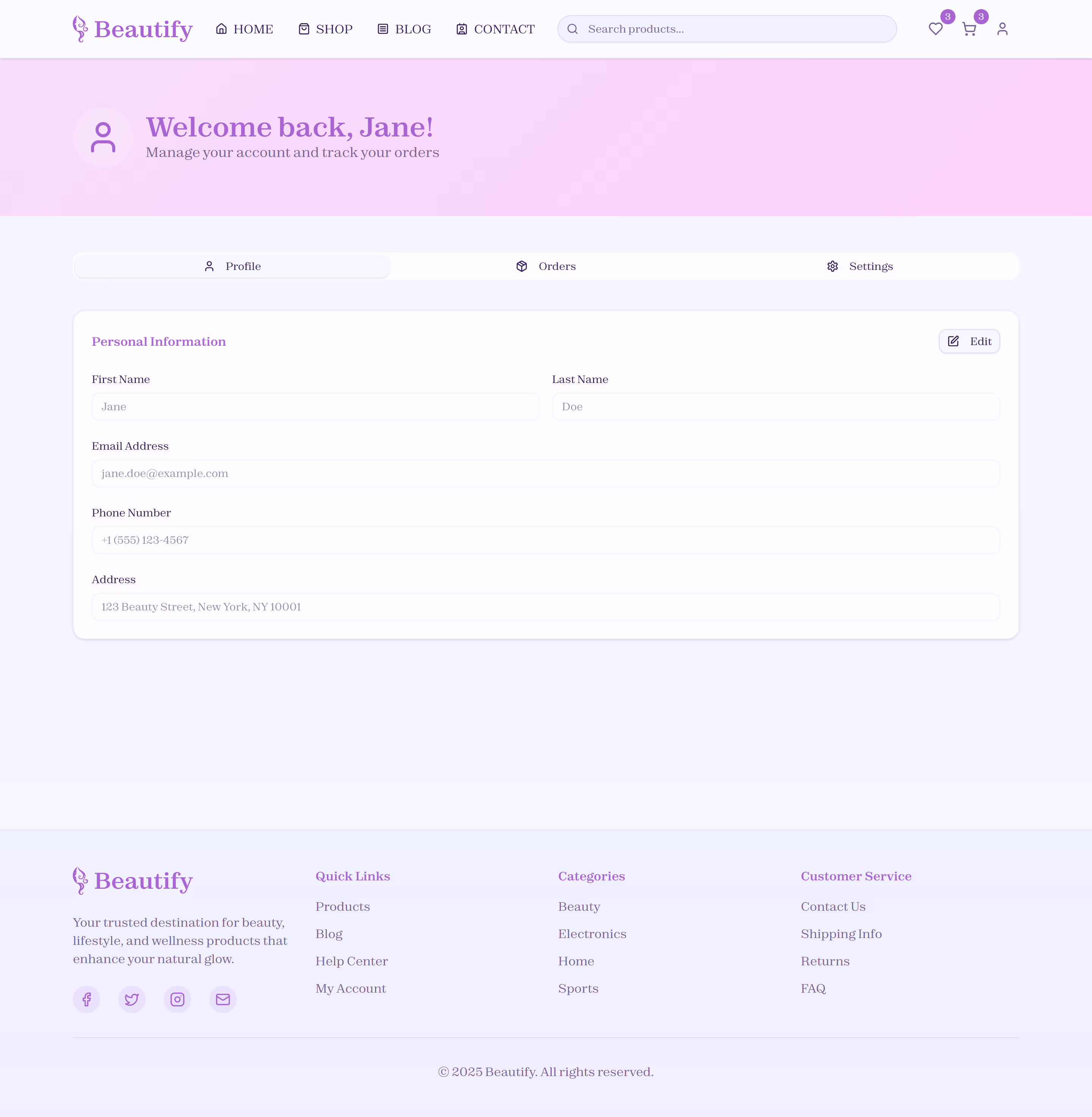 Beautify large screen preview
