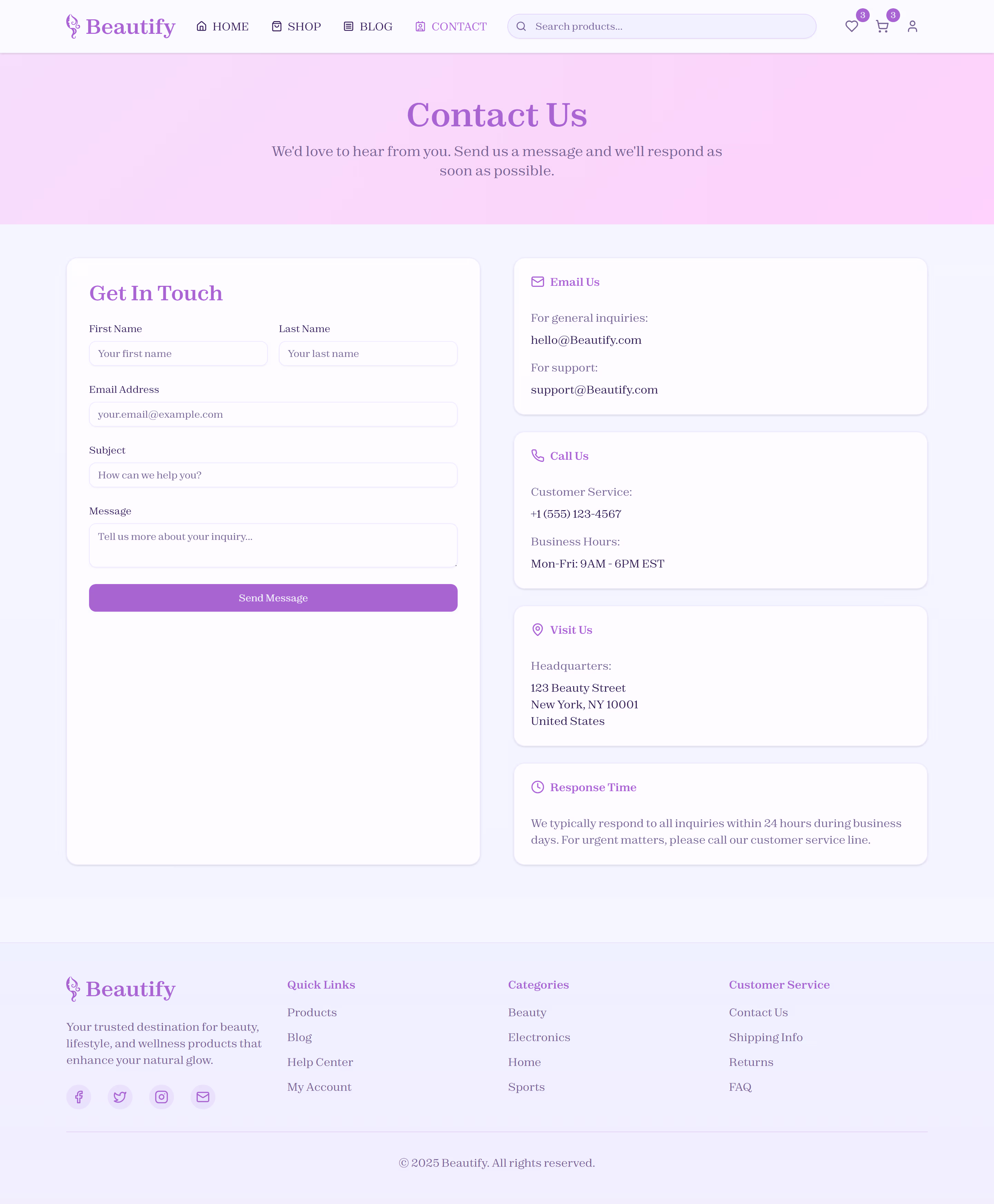 Beautify large screen preview