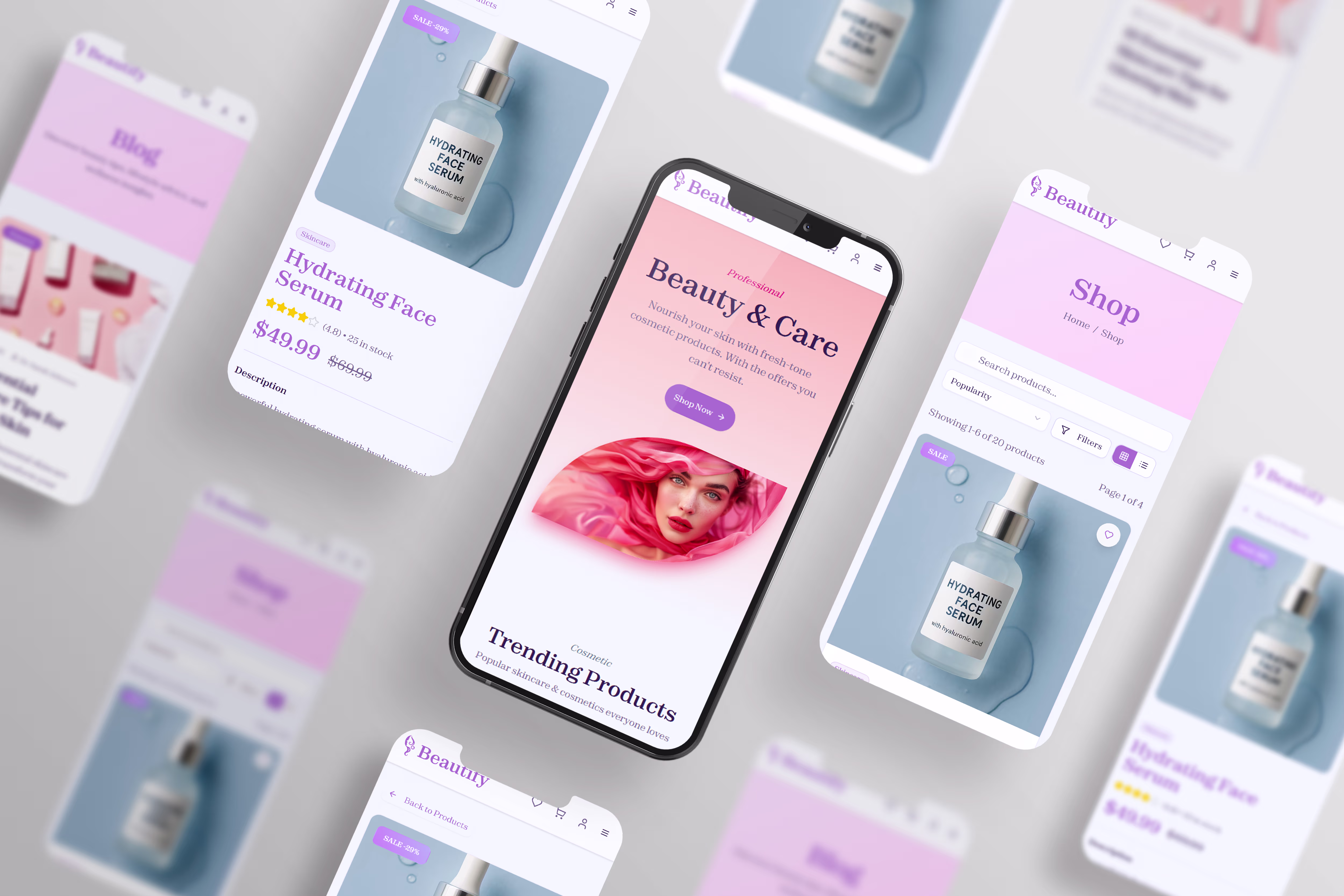 Beautify small screen preview