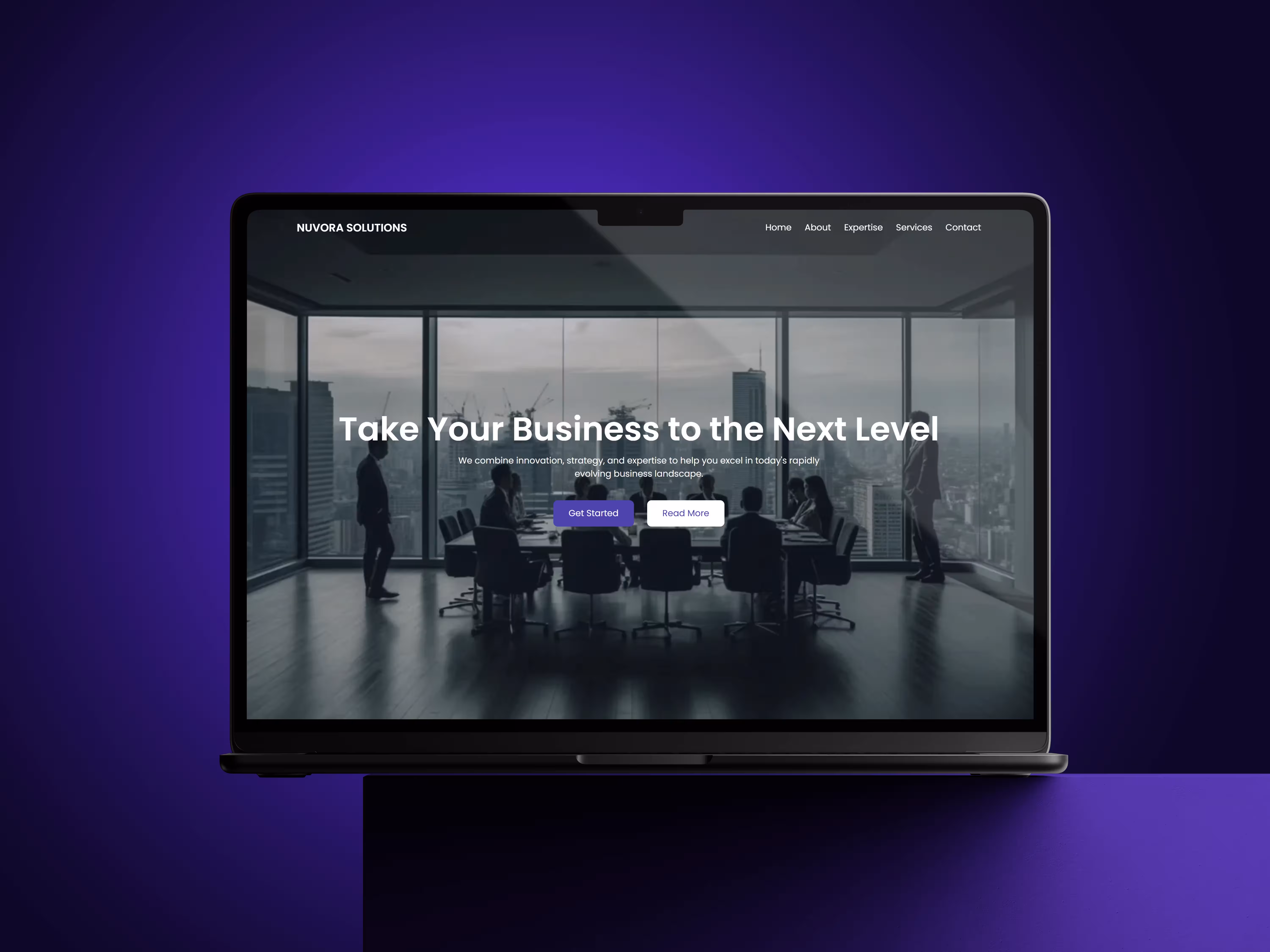 Nuvora Solutions dashboard mockup