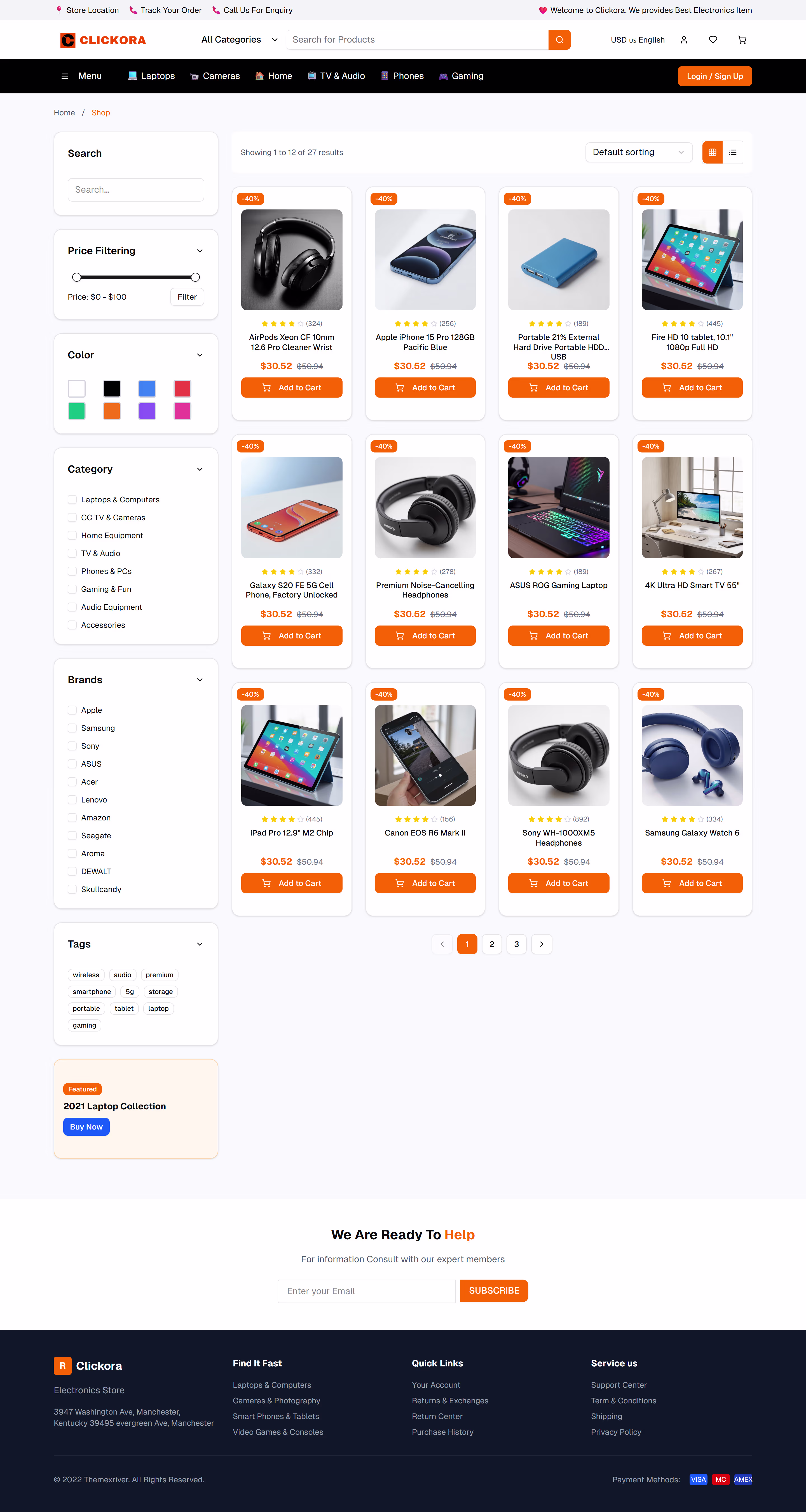 clickora large screen preview