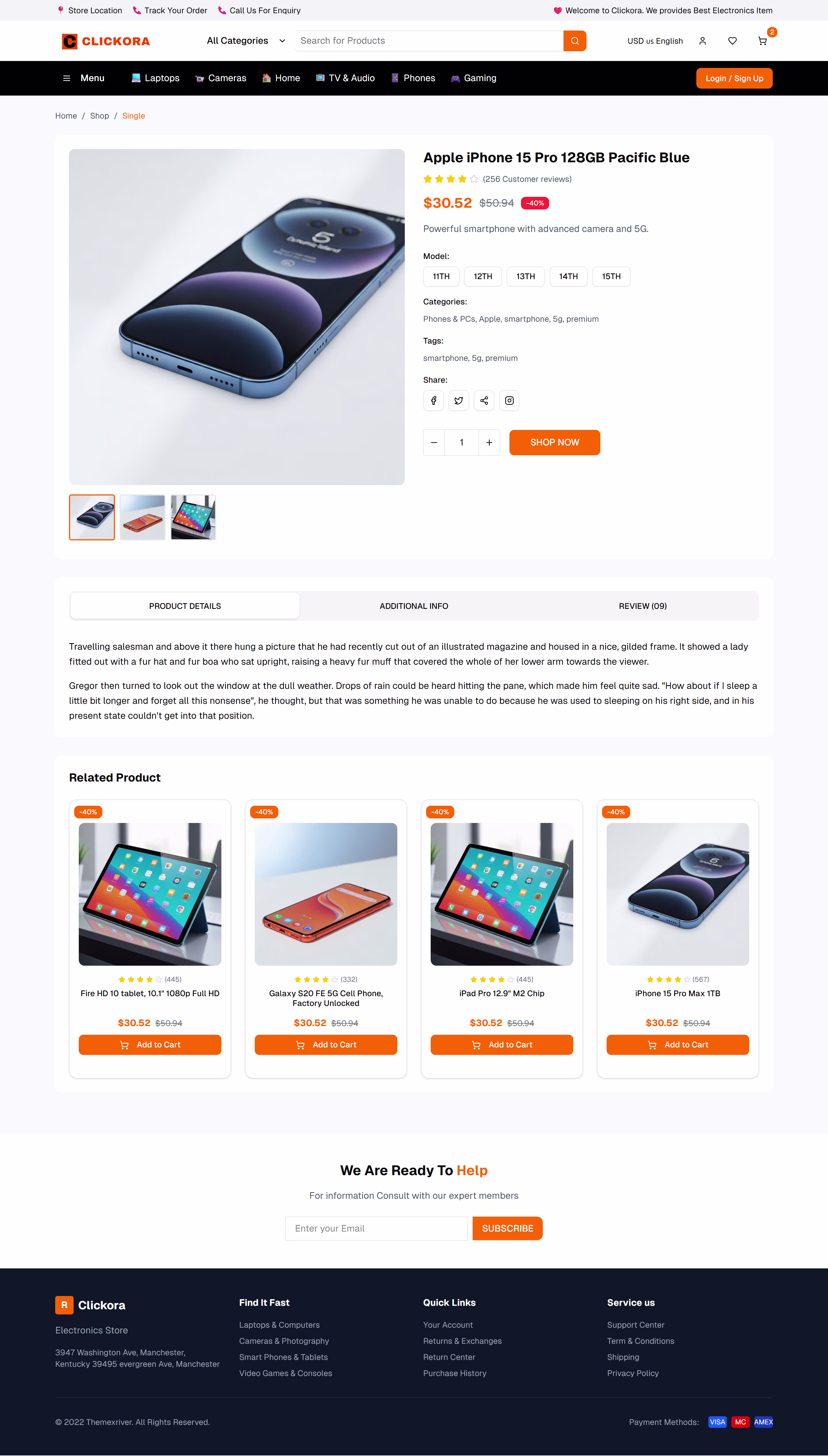 clickora large screen preview
