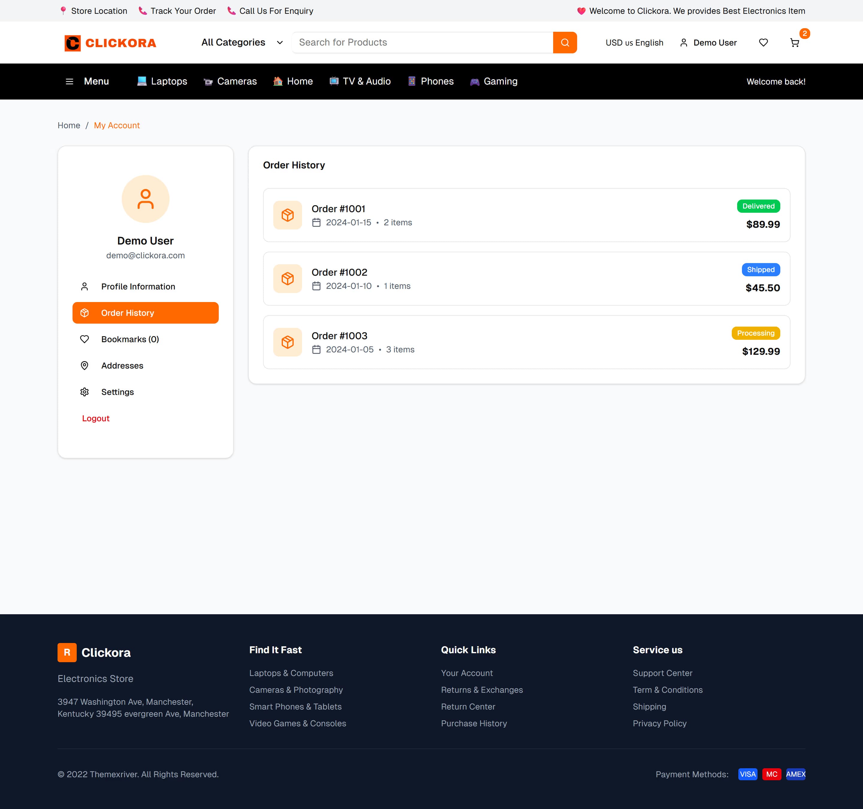 clickora large screen preview