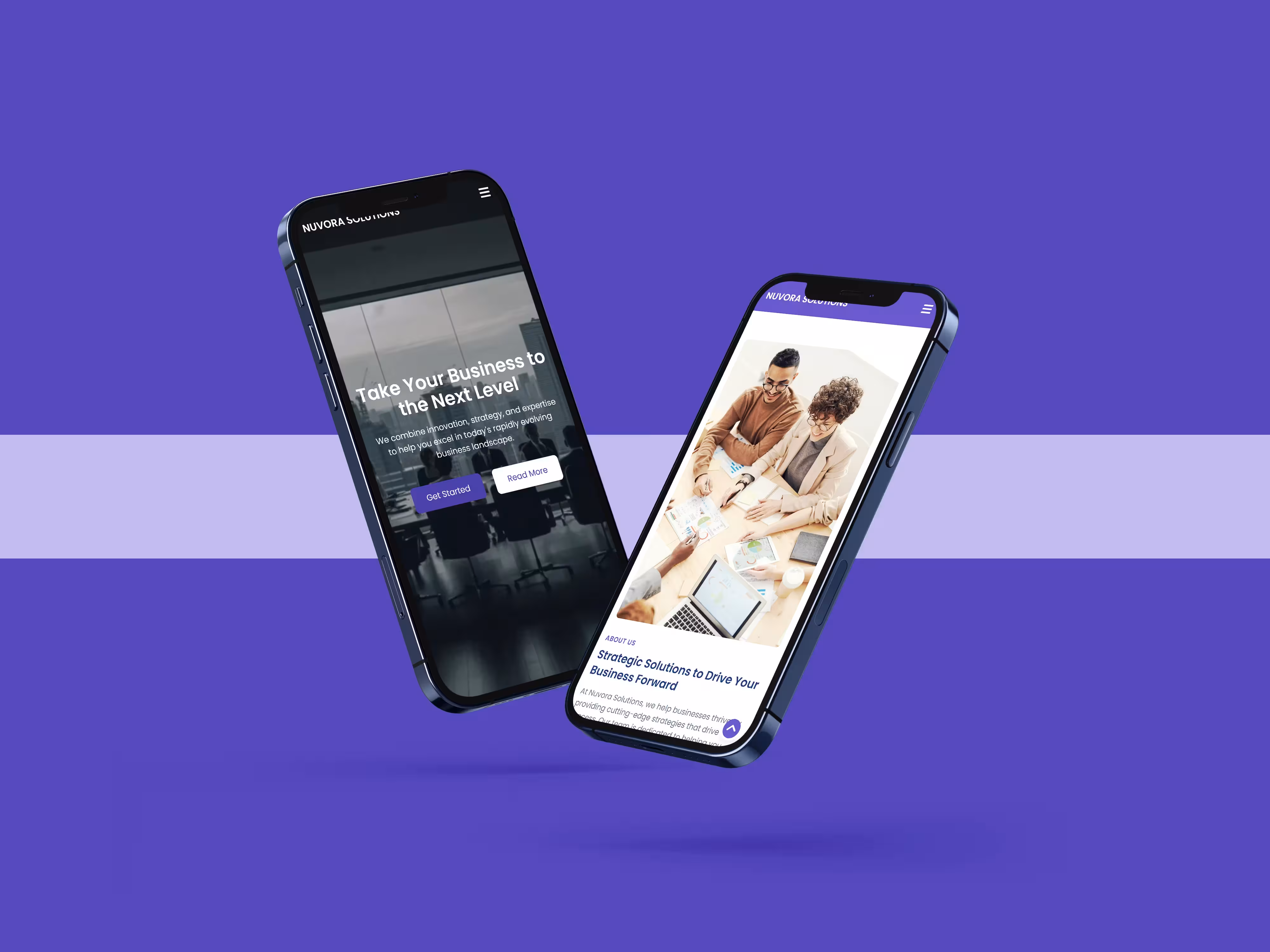Nuvora Solutions small screen preview