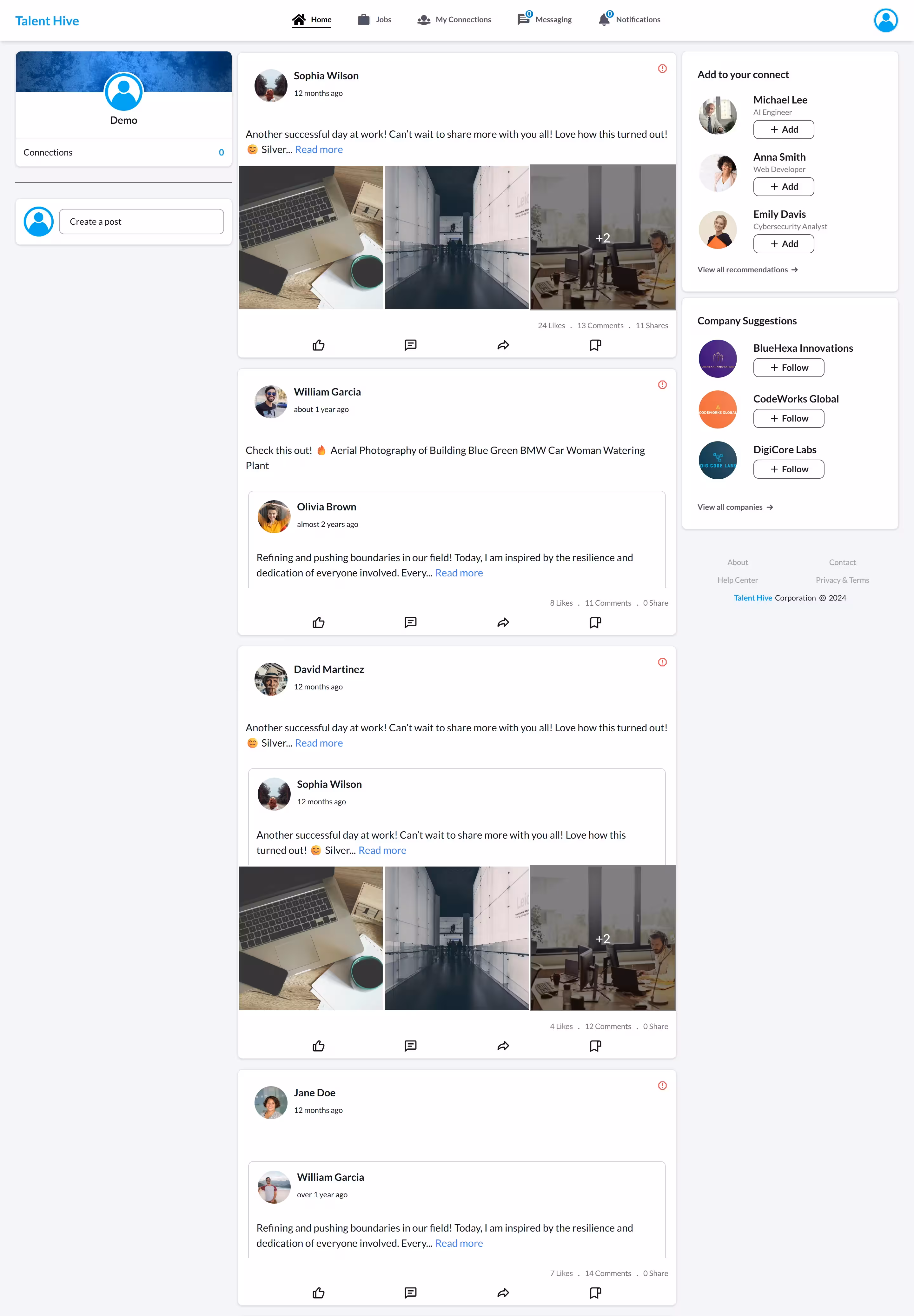 Talent Hive full-page preview