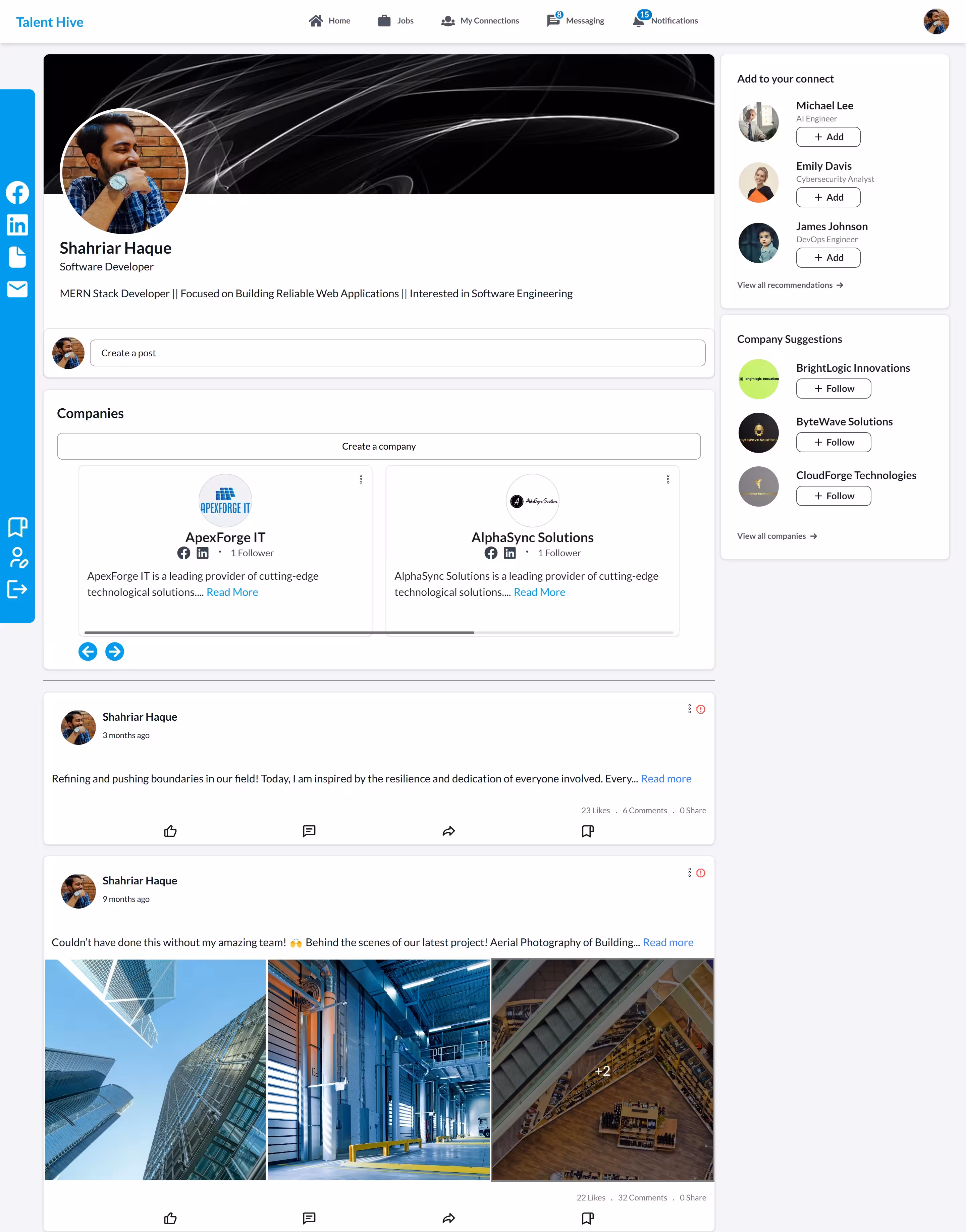 Talent Hive large screen preview