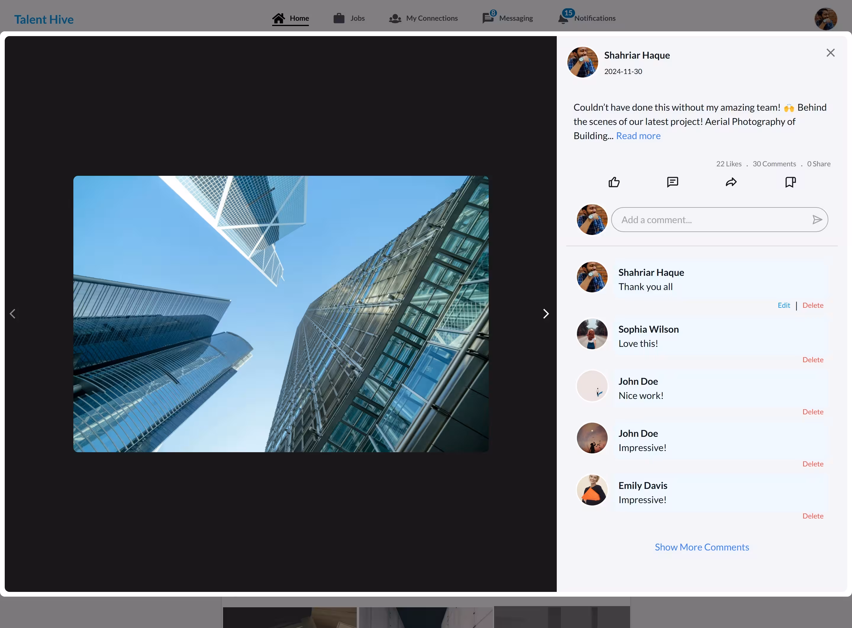 Talent Hive large screen preview