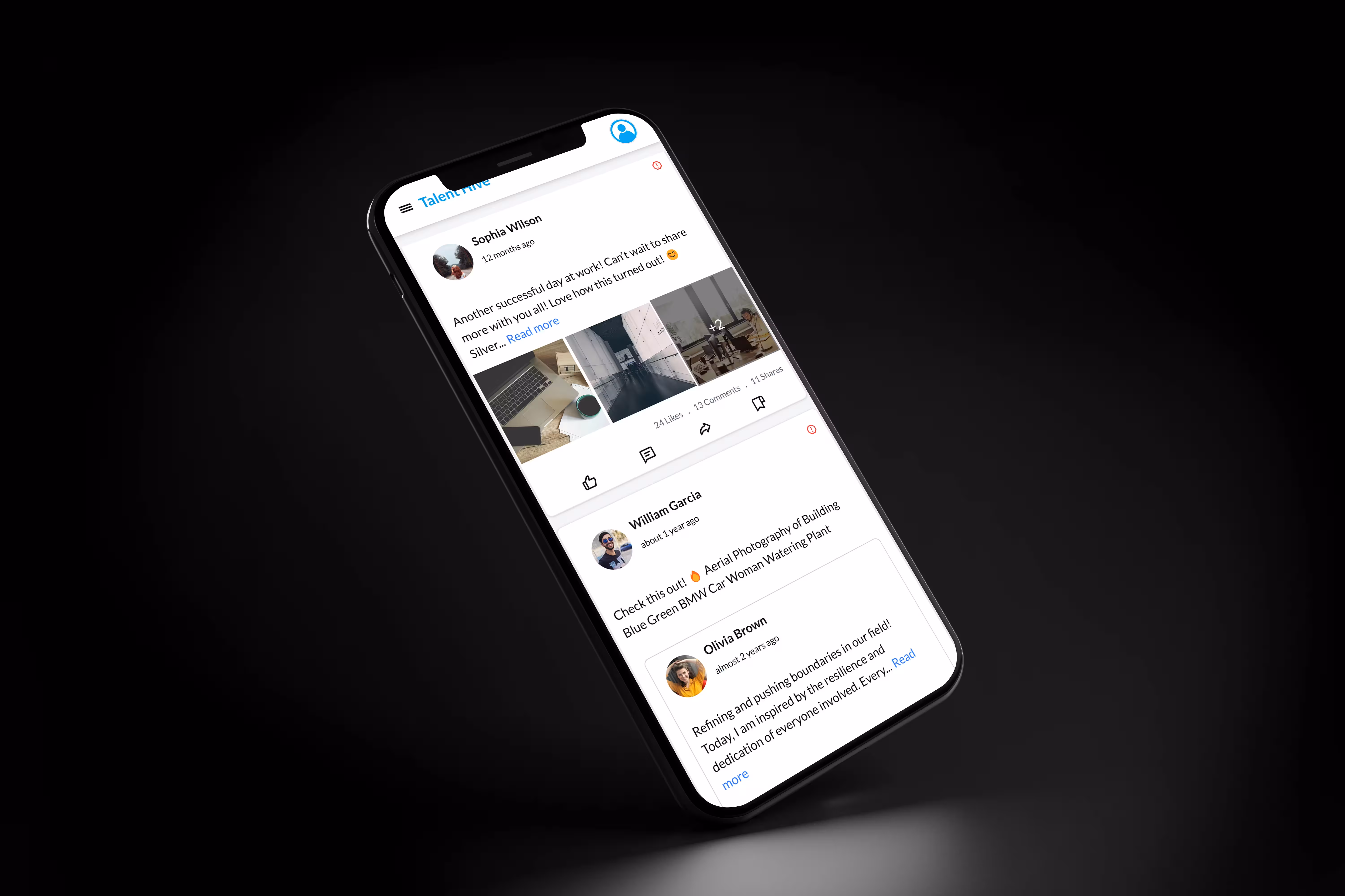 Talent Hive small screen preview