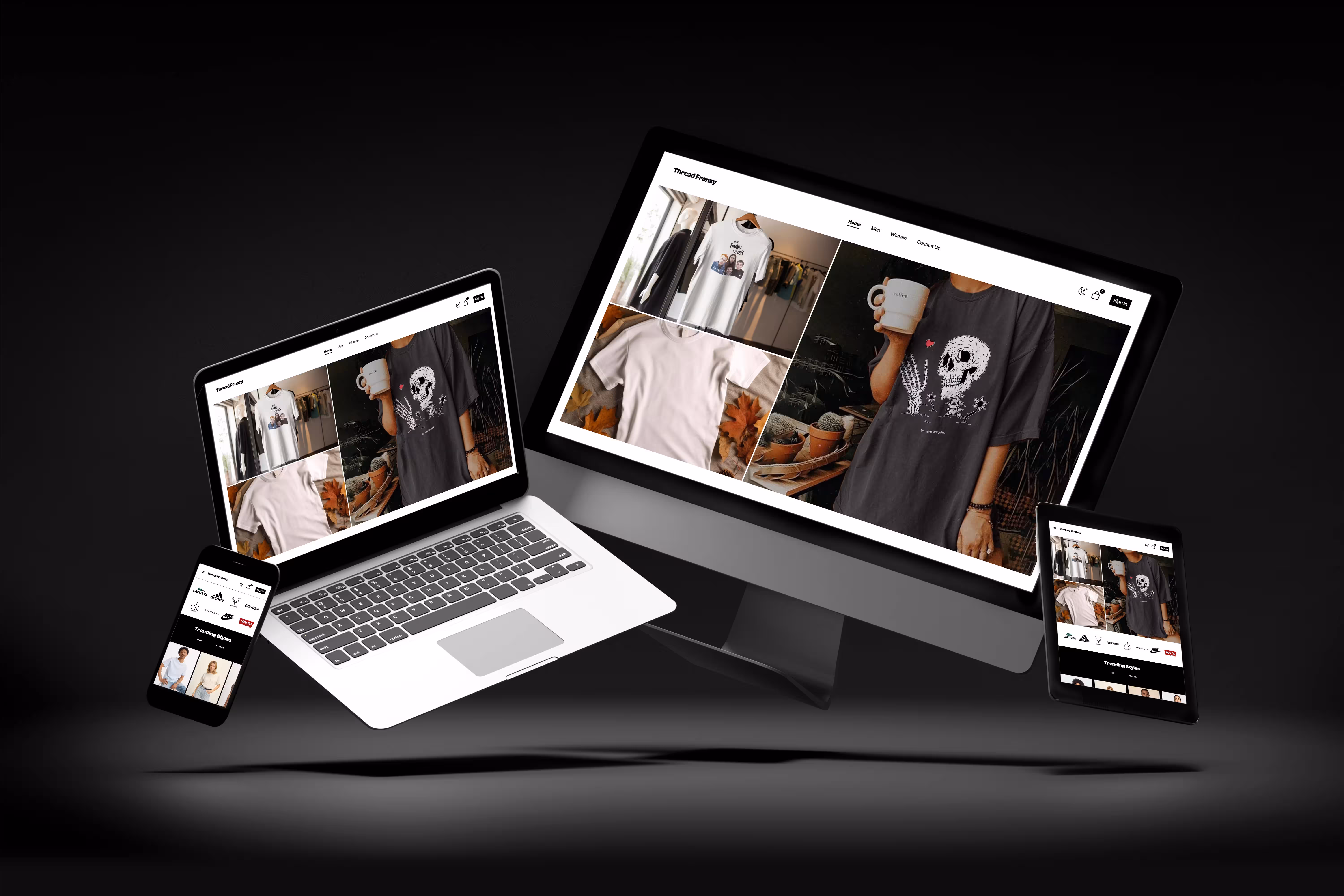 Thread Frenzy dashboard mockup